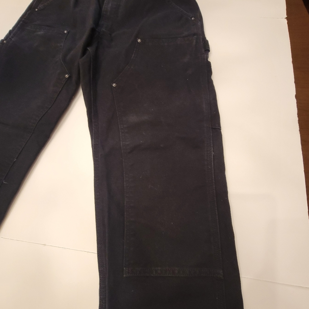 Carhartt Loose Straight Washed Duck Double-Front Jeans Black B136 Men's 30x29 - Picture 4 of 16